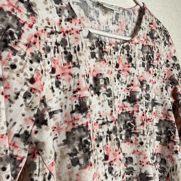 J. Jill Pure Jill Abstract Watercolor Top - Picture 3 of 9